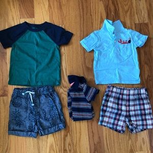 ☀️ Bundle boys summer shorts and tees ☀️ 12/18 mos